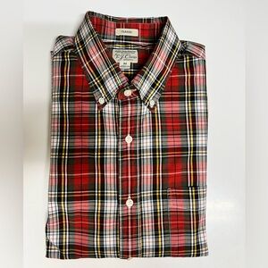 J. Crew stretch long sleeve button down collar shirt.  Medium